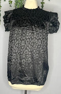 Leopard print  ruffle top