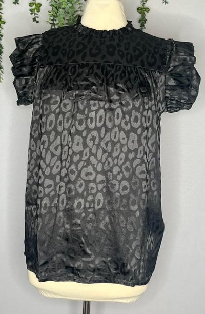 Leopard print  ruffle top